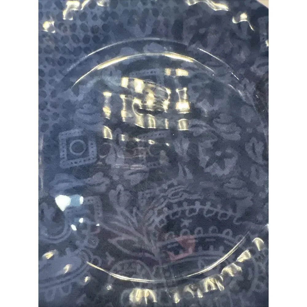 Set of 4 Southern Living Melamine Plates Navy Exclusively Dillards 9.25